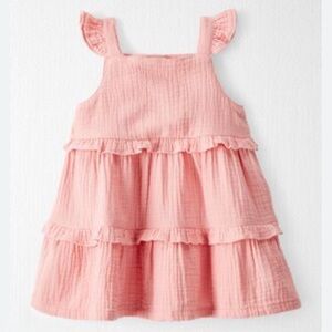 Little Planet Tiered Ruffled Cotton Gauze Dress with Bloomers